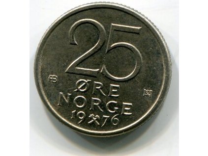 NORSKO. 25 öre 1976. KM-417