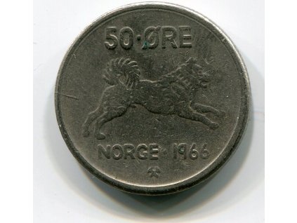 NORSKO. 50 öre 1966.