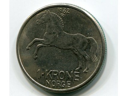 NORSKO. 1 krone 1962. KM-409
