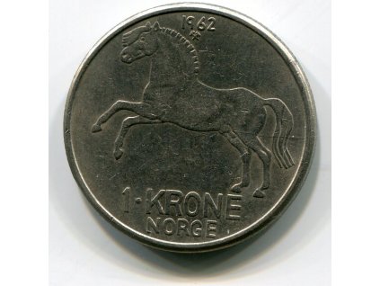 NORSKO. 1 krone 1962. KM-409