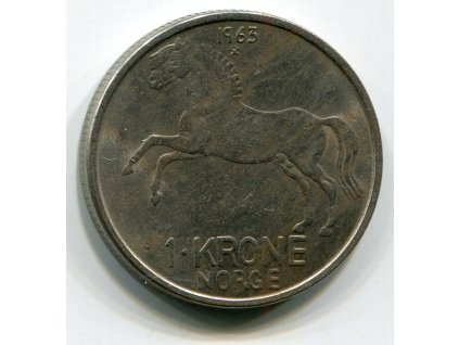 NORSKO. 1 krone 1963. KM-409