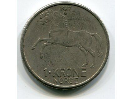 NORSKO. 1 krone 1967. KM-409