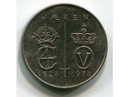 NORSKO. 5 kroner 1978. Haeren 1628-1978.