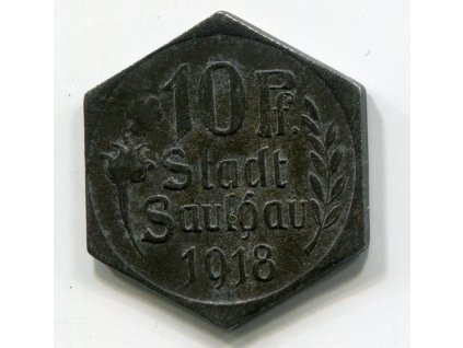 SAULGAU. 10 Pfennig 1918. Funck 471.1
