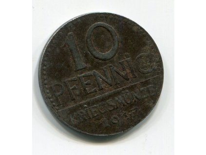 ÜBERLINGEN. 10 Pfenig 1917. Fe. Funck 553.3a