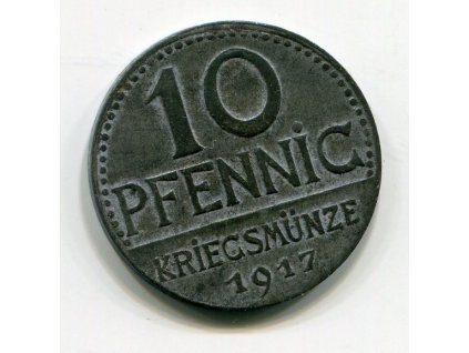 ÜBERLINGEN. 10 Pfenig 1917. Zn. Funck 553.1d