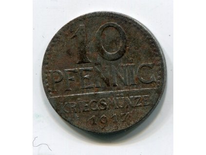 ÜBERLINGEN. 10 Pfenig 1917. Fe. Funck 553.3c