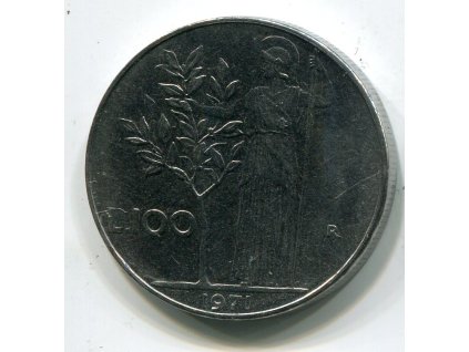 ITÁLIE. 100 lire 1971.