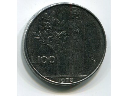ITÁLIE. 100 lire 1978. KM-96