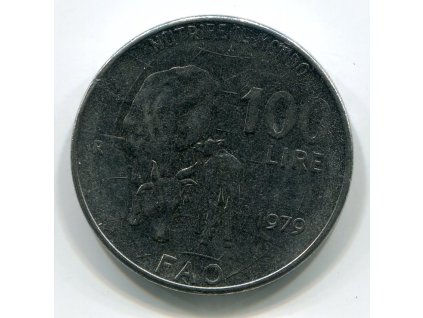 ITÁLIE. 100 lire 1979. KM-106