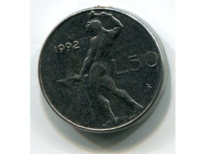 ITÁLIE. 50 lire 1992.