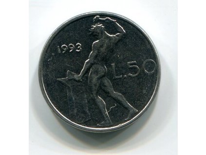 ITÁLIE. 50 lire 1993.