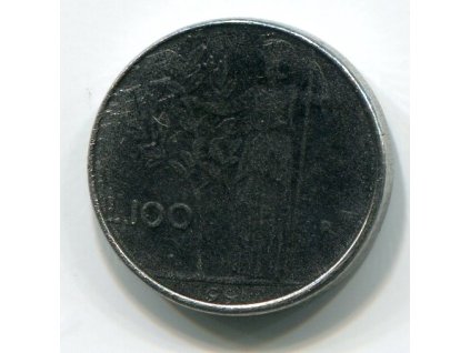 ITÁLIE. 100 lire 1991.