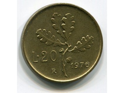 ITÁLIE. 20 lire 1976.