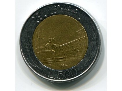 ITÁLIE. 500 lire 1984.
