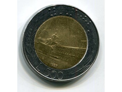 ITÁLIE. 500 lire 1987.
