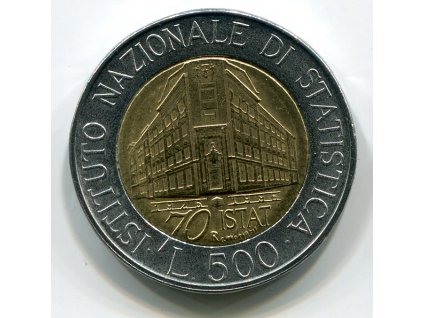 ITÁLIE. 500 lire 1996.