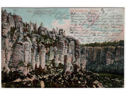 Teplické skály / Weckelsdorfer Felsen. 1905.