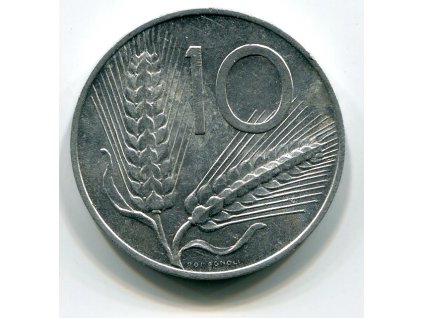 ITÁLIE. 10 lire 1952.