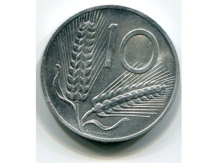 ITÁLIE. 10 lire 1956.