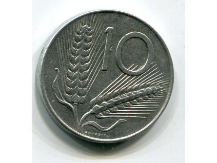 ITÁLIE. 10 lire 1975.