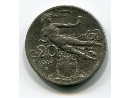 ITÁLIE. 20 centesimi 1910.