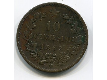 ITÁLIE. 10 centesimi 1862/M.