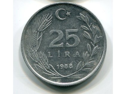 TURECKO. 25 lira 1988.