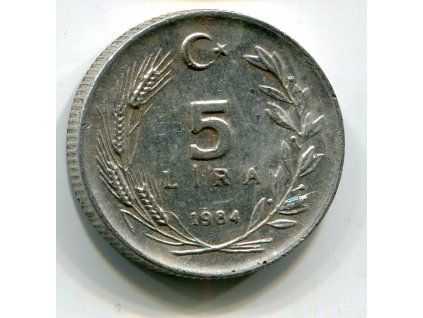 TURECKO. 5 lira 1984.