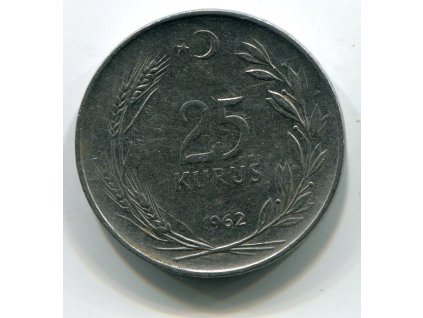 TURECKO. 25 kurus 1962. KM-892.2