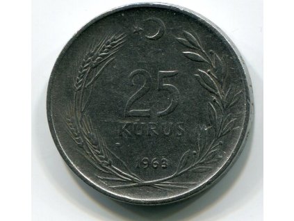 TURECKO. 25 kurus 1963. KM-892.2