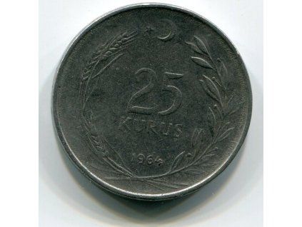 TURECKO. 25 kurus 1964. KM-892.2