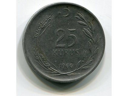 TURECKO. 25 kurus 1966. KM-892.3