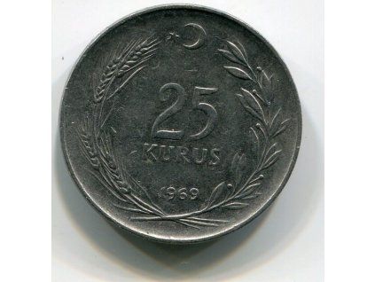 TURECKO. 25 kurus 1969. KM-892.3