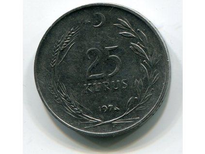 TURECKO. 25 kurus 1974.