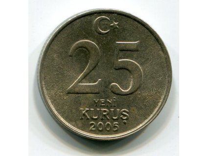 TURECKO. 25 kurus 2005.