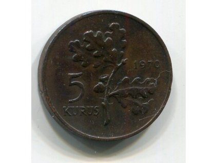 TURECKO. 5 kurus 1970.