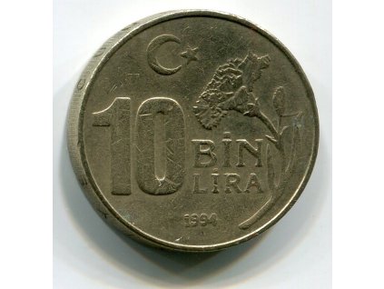 TURECKO. 10.000 lira (10 bin lira) 1994.