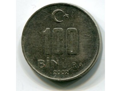 TURECKO. 100.000 lira (100 bin lira) 2002. KM-1106