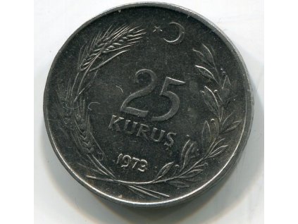 TURECKO. 25 kurus 1973.