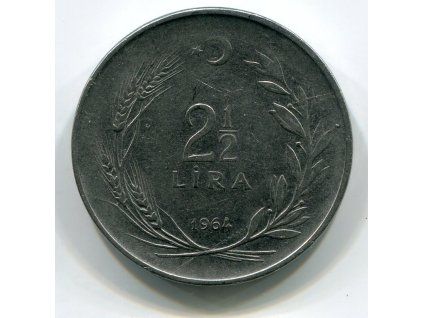 TURECKO. 2 1/2 lira 1964.