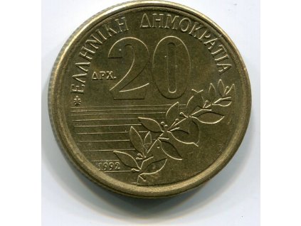 ŘECKO. 20 drachmes 1992.