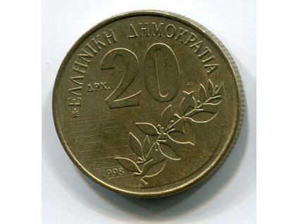 ŘECKO. 20 drachmes 1998.