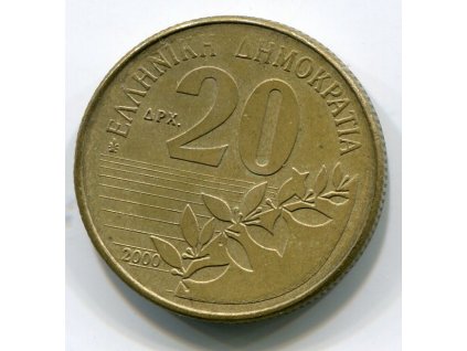 ŘECKO. 20 drachmes 2000. KM-154