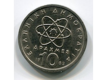 ŘECKO. 10 drachmes 1982.