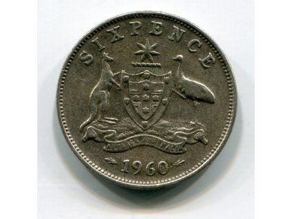 AUSTRÁLIE. 6 pence 1960. Ag.