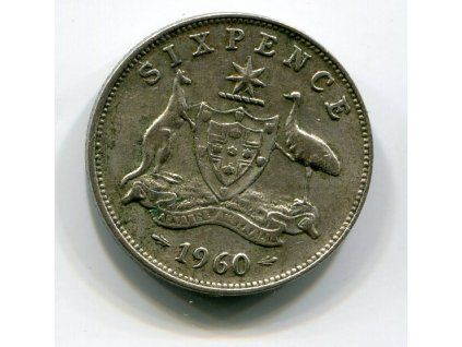 AUSTRÁLIE. 6 pence 1960. Ag.