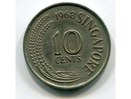 SINGAPUR. 10 cents 1968.
