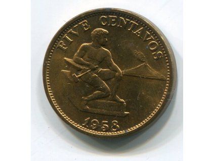 FILIPÍNY. 5 centavos 1958.