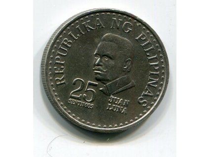 FILIPÍNY. 25 sentimos 1977.